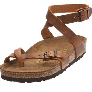 *SOLD* Birkenstock Yara Oiled Leather Brown Ankle Strap Sandals Women’s Size 36